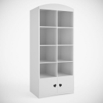 Vaiki&scaron;ka knygų lentyna Kocot Kids Julia, balta