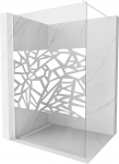 Walk-in du&scaron;o sienelė Mexen Kioto, white/stiklas su ra&scaron;tu, 70,80,90,100,110,120x200 cm