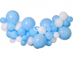 Balionų girlianda Baby blue spalvos balionai