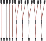 10 vienetų RC servo prailginimo kabelis, 150 mm servo prailginimo kabelis Y Servo, 3 kontaktų vyri&scaron;kas ir moteri&scaron;kas RC servo kabelis, servo prailginimo laidas JR jungties ki&scaron;tukas RC lėktuvui