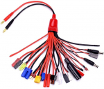 19-in-1 Banana Plug Rc Lipo įkroviklio adapterio kabelis Imax/B6/B6Ac/Trx/Jst/Futaba/T-Plug/Xt60/Ec3/Ec5/Hxt4Mm/Tamiya/Traxxas, skirtas Rc automobiliams Sraigtasparniai Kvadrikopteriai DJI