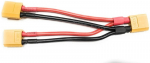 XT60 ki&scaron;tukinės jungties kabelio adapteris lygiagretaus akumuliatoriaus jungčiai 14Awg kabelis, skirtas Rc Lipo (nuo 2 moterų iki 1 moters)