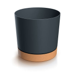 Gėlių vazonas su lėk&scaron;tute Prosperplast Tubo PM DPOD200-S433/4665W, juodas