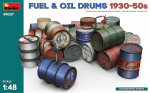 Miniart - Fuel & Oil Drums 1930-50's, 1/48, 49007