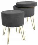 Pufas Royal 2in1, tamsiai pilkas