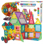 Magnetinės statybinės plok&scaron;tės Magnetic Tiles, 130 vnt.