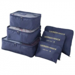 Lagaminų krep&scaron;ių dėklas Packing Cubes, 6 dalys, Mėlynas