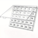 Mėnesinė tablečių dėžutė su 30 skyrių, 1 vnt.