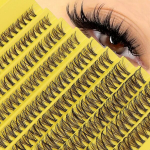200 dalių kuok&scaron;tinės netikros blakstienos rinkinys, anime stilius, 200 30D (geltonas stalas)