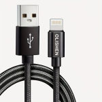 Greito Įkrovimo USB Laidas, Nailoninis iPhone ir iPad, Juoda