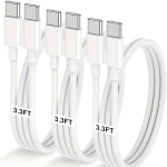USB C įkrovimo laidų rinkinys, 3 vnt cc 100,58 cm kabelis