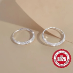 Eleganti&scaron;ki 925 Sterlingo Sidabro Lankeliai Auskarai Vintage Stiliaus, Sidabrinis