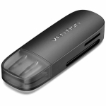 I&scaron;orinė kortelių skaityklė - Vention - CLGB0 - USB 3.0 - Kompakti&scaron;kas dizainas - Kortelių skaitymas vienu metu