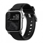 I&scaron;manusis laikrodis Dirželis Apple Watch 1-9/SE/ Ultra/Ultra 2 Nomad Black / Silver