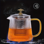 Stiklinis arbatinukas su nerūdijančio plieno filtru, 1000ml.