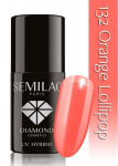 Hibridinis nagų lakas Semilac 132 Orange Lollipop, 7 ml