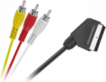 euro kabelis - 3 x rca 1,5 m