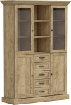 Vitrina Royal Gala Meble 127x39x187 cm, &scaron;viesus ąžuolas