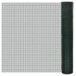 Vielinis tinklas, 10 x 1 m, dengtas PVC, galvanizuotas, Žalia