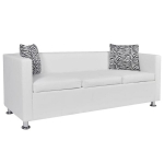 Trivietė sofa, baltos spalvos, Balta