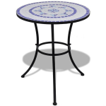 Bistro staliukas, 60cm, mozaikos ra&scaron;tas, Mėlyna