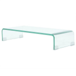 TV stovas/monitoriaus pakyla, skaidrus stiklas, 60x25x11 cm