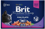 Brit Premium konservų rinkinys Fish Plate, 4 x 100 g