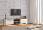 TV staliukas Helix, ąžuolo/baltos spalvos