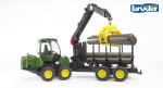 Traktorius su priedais Bruder John Deere 1210E, 3 m.+
