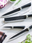 InnovaGoods Swiss&middot;Q Namiutsu Black Shark peilių rinkinys (4 vienetai)