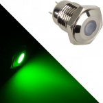 Lamptron Stainless Steel Vandal Resistant Illuminated Green button (LAMP-SW2003-S)