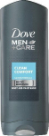 Du&scaron;o želė Dove Men Care Clean Comfort Body & Face Wash 250 ml
