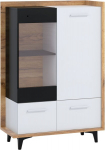 Vitrina Meblocross Box 13 3D, &scaron;viesiai ruda/balta