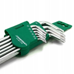 Jonnesway Torx raktų rinkinys, 10 vnt., lenkti, ilgi T9-t50
