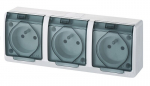 Hermes 3xbaltas Lizdas su Dangteliu Ip44, 16a 250v