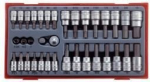 Teng Tools 35 dalių lizdų ir antgalių rinkinys 1/4" ir 3/8"