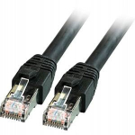 Patchcord Sf/utp Cat.5e, 2m, ekranuotas, juodas