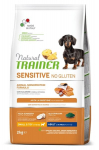 Natural Trainer Sensitive No Gluten mažų ir itin mažų veislių &scaron;unims su la&scaron;i&scaron;a 2kg