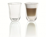 2 vnt. Latte Macchiato puodelių - DELONGHI - Talpa 33 cl - Dvigubos sienelės