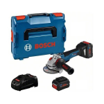 Akumuliatorinis kampinis &scaron;lifuoklis Bosch GWS 18V-10 PSC, 18V, su akumuliatoriais ir krovikliu