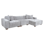 Kampinė sofa DAHLIA RC, &scaron;viesiai pilka