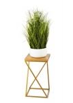 Metalinis gėlių stovas Loft, auksinis, 40 cm