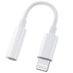 iLike AX5 Patvarus TPE garso laido adapteris nuo Lightning vyrų iki 3,5 mm ki&scaron;tuko baltas DAC versija (OEM)