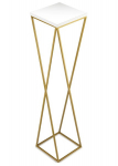 HowHomely metalinis gėlių stovas su baltu MDF vir&scaron;umi, 100 cm