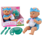 Lėlė mėlyna apranga su priedais Lean Toys Love Baby