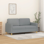 Dvivietė sofa, &scaron;viesiai pilkos spalvos, 140cm, audinys