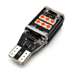 W16W LED lemputė T15 12V 980lm CANBUS raudona