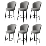 Baro kėdės rinkinys (6 vienetai) Fora - Grey, Black