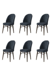 Kėdės rinkinys (6 vienetai) Ritim - Anthracite, Brown