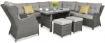 Lauko baldų komplektas TRIVENTO DINING, Dark Grey